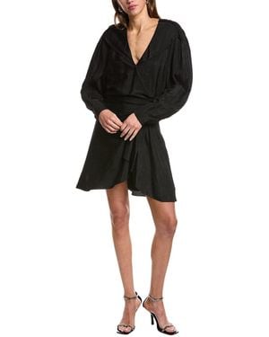 IRO Anokia Silk-Blend Mini Dress - Black