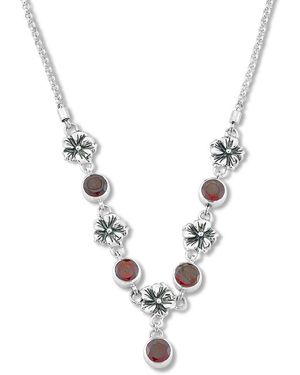 Samuel B. 2.04 Ct. Tw. Garnet Necklace - Metallic