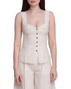 Avec Les Filles Cutaway Vest Top - White