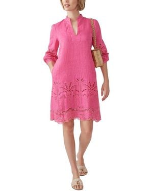 J.McLaughlin Linen-Blend Newbury Dress - Pink