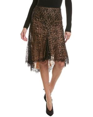 Michael Kors Silk-Blend Lace Dance Skirt - Black