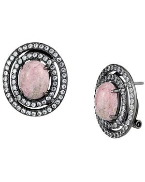 Alamode Jewelry Plated Stainless Steel Earring - Metallic