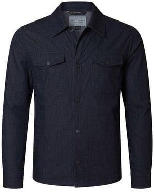 Ron Tomson Snap Button Shirt Jacket - Blue