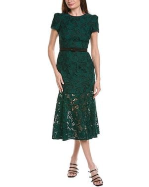 MILLY Tahlia Tulip Garden Lace Maxi Dress - Green