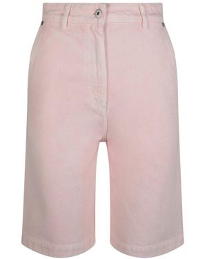 Burberry Leather-Trim Jean - Red
