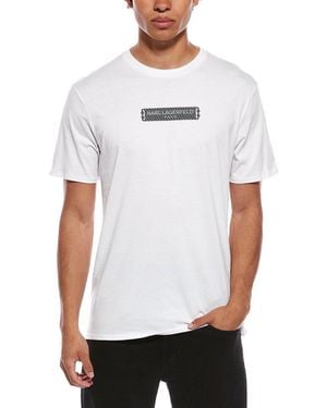 KARL LAGERFELD Rubberized Chest Kl T-Shirt - White