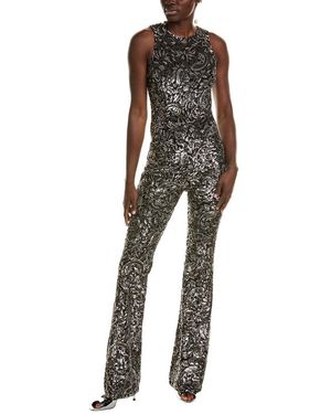Michael Kors Women's Sequined One Shoulder Jumpsuit Black Size 8