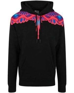 Marcelo Burlon Curves Wings Regular Hoodie - Black