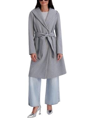 Kensie Faux Wool Coat - Grey