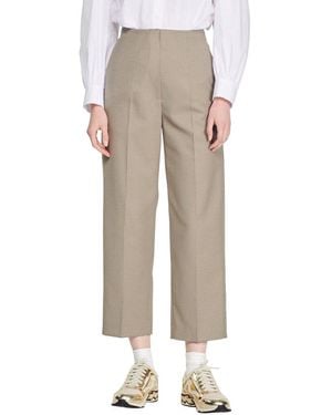 Sandro Wool-blend Pant - Natural