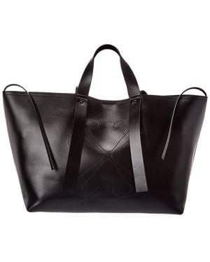 Off-White c/o Virgil Abloh Day Off Medium Leather Tote - Black