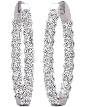 Diana M. Jewels Diana M. Fine Jewellery 14k 5.00 Ct. Tw. Lab Grown Diamond Hoops - White
