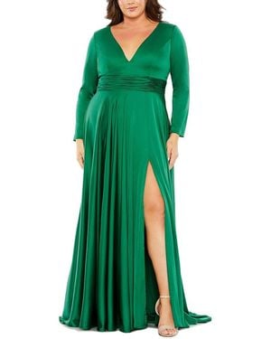 Mac Duggal Plus A-Line Gown - Green