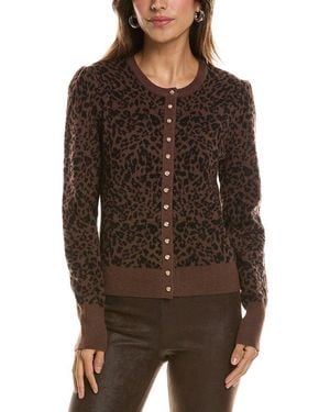 Generation Love Tulum Jacquard Wool-Blend Cardigan - Brown