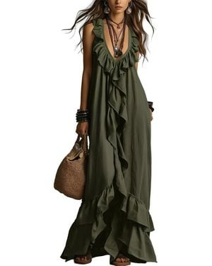 AMINA GLAM Maxi Dress - Green