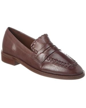 SCHUTZ SHOES Lenon Leather Flat - Brown