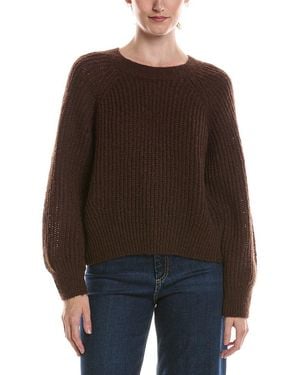 Michael Stars Indra Crewneck Wool-blend Jumper - Brown
