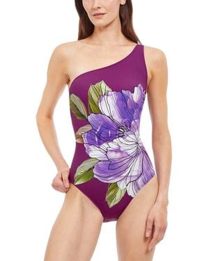 Gottex Wildflower One Shoulder One-Piece - Purple