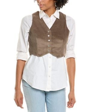 DONNI. Cord Cropped Vest - White