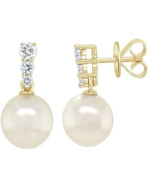 Sabrina Designs 14k 0.21 Ct. Tw. Diamond Pearl Studs - White