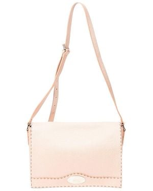 Fendi Pink Selleria Leather Selleria Flap Messenger (authentic Pre-loved)