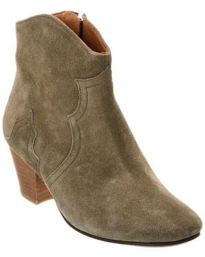 Isabel Marant Dicker Suede Bootie - Brown