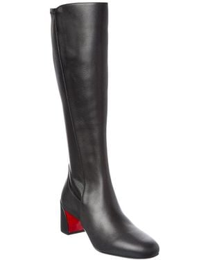 Christian Louboutin Jane Botta 55 Leather Knee-High Boot - Black