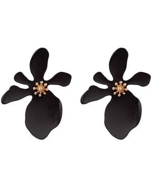Eye Candy LA Luxe Collection Resin Georgia Matte Earrings - Black