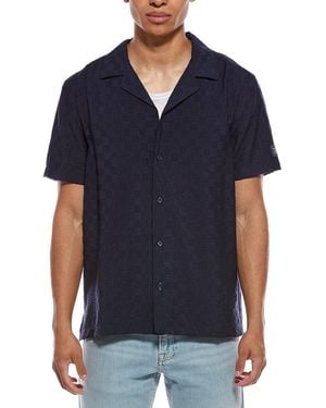 Scotch & Soda Solid Camp Shirt - Blue