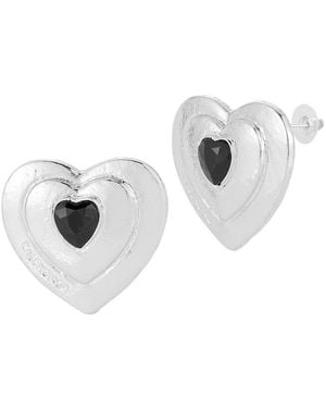 Sphera Milano Plated Cz Earrings - White