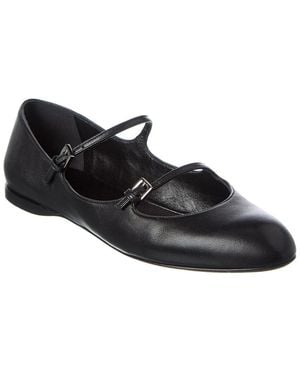 Max Mara Circus Leather Flat - Black