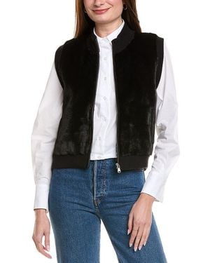 Hannah Rose Cashmere-Blend Vest - Black