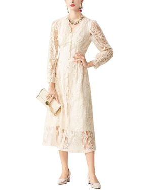 BURRYCO Long Sleeve Midi Dress - Natural