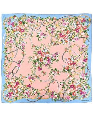 Dolce & Gabbana Silk Scarf - Pink