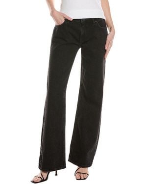 Hudson Jeans Kelli Low-Rise Embellished Loose Straight Jean - Black