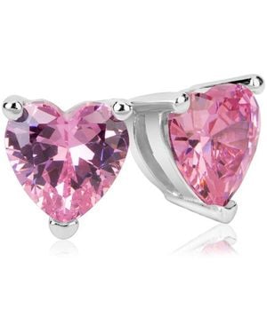 Suzy Levian CZ Jewelry Suzy Levian Silver Cz Earrings - Pink