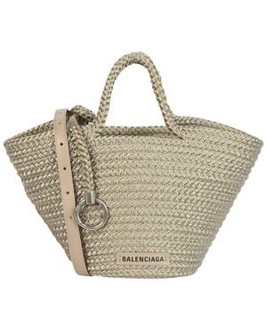 Balenciaga Ibiza Medium Basket Tote - Metallic