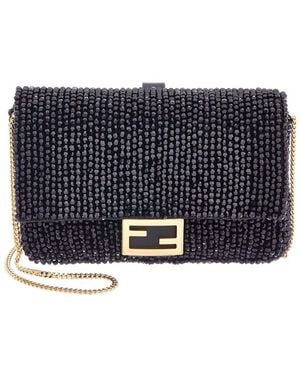 Fendi Nano Beaded Baguette Charm - Black