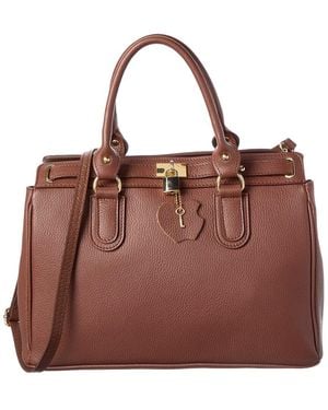 Italian Leather Satchel - Brown