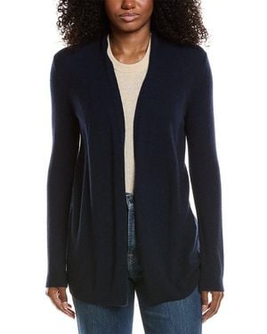 Sofiacashmere Drape Wool & Cashmere-Blend Cardigan - Blue