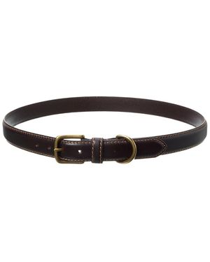 J.McLaughlin Leather Dome Belt - Black