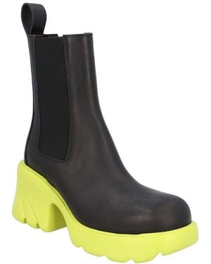 Bottega Veneta Leather Flash Bootie (Authentic Pre-Loved) - Black