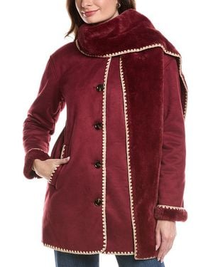 Ellen Tracy Blanket Stitch Jacket - Red