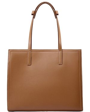 Adele Berto Leather Tote - Brown