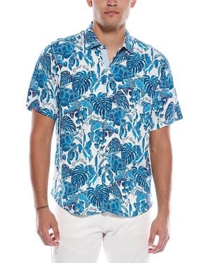 Tommy Bahama Grand Wailea Print Camp Shirt - Blue