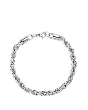 Liv Oliver 18K Plated Twist Chain Italian Bracelet - Metallic