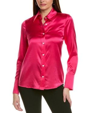 Ramy Brook Victoria Silk-Blend Blouse - Red