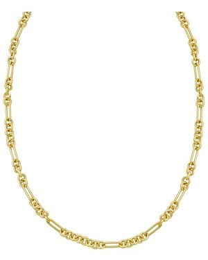 Italian Gold 14K Link Necklace - Metallic