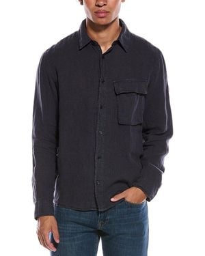 Belstaff Scale Linen Shirt - Blue