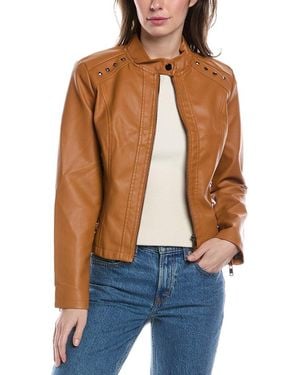 RENE LION Moto Jacket - Brown